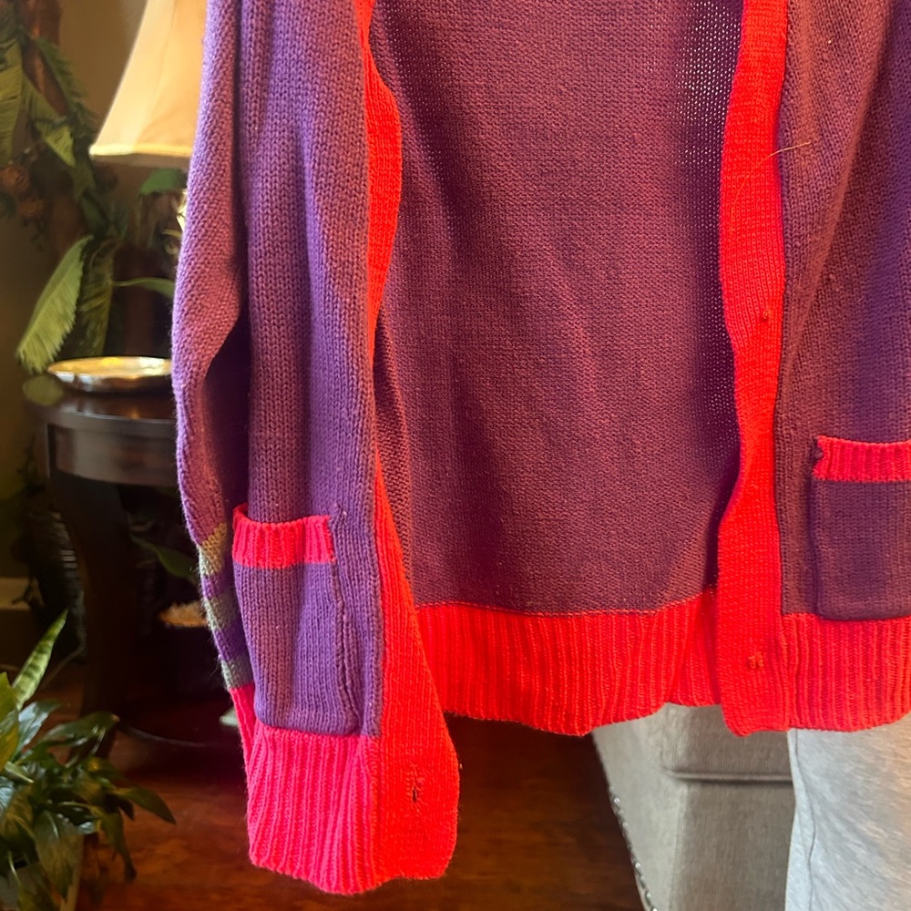 Purple and Red Women's Sweater